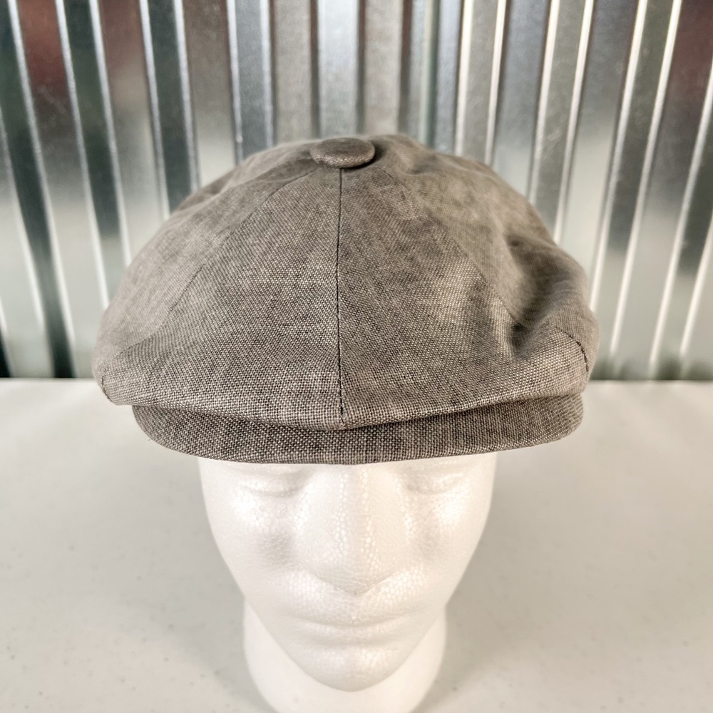 Men's Linen Flat Cap